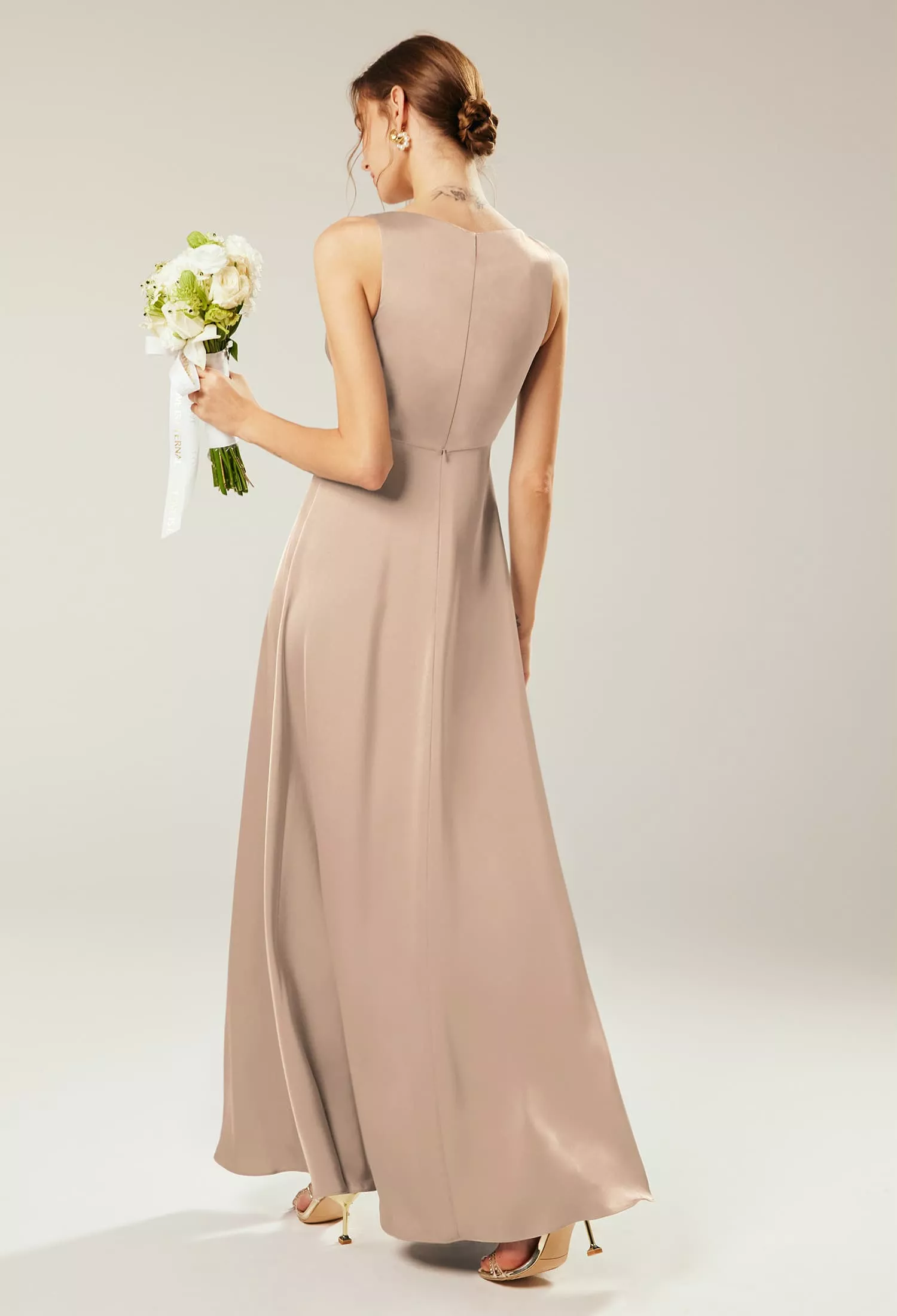 AW Maggie Taupe  Wedding Guest Dresses